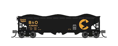 Broadway ARA 70-ton Quad Hopper Chessie System (B&O) 4 pack B N Scale Model Train Freight Car #7423