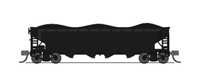 Broadway ARA 70-ton Quad Hopper Unlettered black (4) N Scale Model Train Freight Car #7431