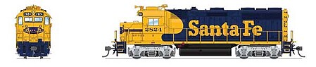 Broadway EMD GP35 ATSF #2824 Blue Warbonnet DCC HO Scale Model Train Locomotive #7530