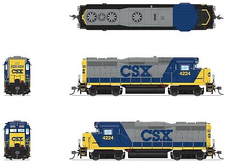 Broadway EMD GP30 CSX #4224 YN2 Scheme DCC HO Scale Model Train Diesel Locomotive #7568