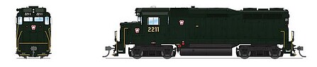 Broadway EMD GP30 Pennsylvania RR #2211 Red Keystone DCC HO Scale Model Train Diesel Locomotive #7574