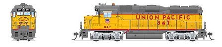 Broadway EMD GP30 Union Pacific #847 Shield on Cab DCC HO Scale Model Train Diesel Locomotive #7581