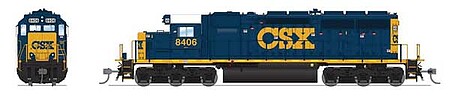 Broadway EMD SD40 CSX #8406 DCC HO Scale Model Train Diesel Locomotive #7640