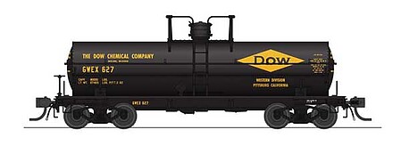 Broadway 6,000 gallon Tank Car Dow Chemical HO Scale Model Train Freight Car #7673