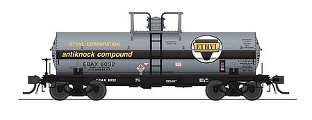 Broadway 6,000 gallon Tank Car Ethyl Corp HO Scale Model Train Freight Car #7674