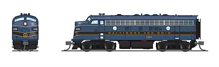 Broadway EMD F7 A/B Units Baltimore & Ohio #4495, 5448 DCC N Scale Model Train Diesel Locomotive #7751