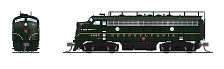 Broadway EMD F7 A & B units Pennsylvania RR 9692A/9555B DCC N Scale Model Train Diesel Locomotive #7758