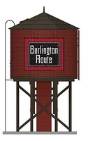 Broadway Operating Water Tower with sound CB&Q Weathered HO Scale Model Railroad Building #7916