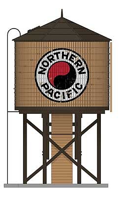 Broadway Operating Water Tower with sound NP Weathered HO Scale Model Railroad Building #7921