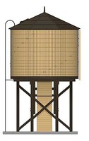 Broadway Water Tower Unpowered Weathered Yellow HO Scale Model Railroad Building #7927