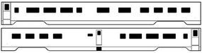 Brass-Car-Sided Sides GN Cafe-Coach Car HO-Scale Brass-Car-Sided Sides GN Cafe-Coach Car HO-Scale