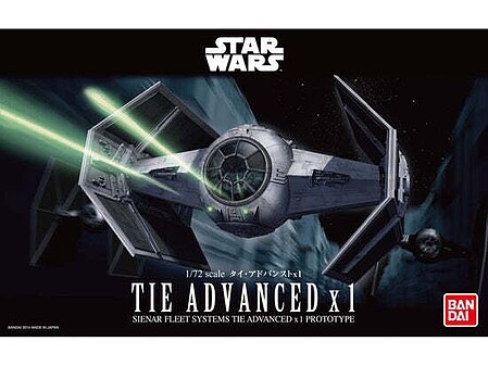 Bandai-Star-Wars Star Wars - Tie Advanced x1 Science Fiction Plastic Model Kit 1/72 Scale #191407