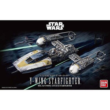 Bandai-Star-Wars Star Wars - Y-Wing Starfighter Science Fiction Plastic Model Kit 1/72 Scale #2378838