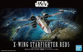 Bandai-Star-Wars Stars Wars X-Wing Starfighter Red5 Science Fiction Plastic Model Kit 1/72 Scale #2557090