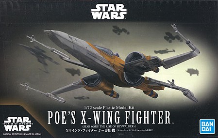Bandai-Star-Wars Star Wars - Poes X-Wing Fighter Science Fiction Plastic Model Kit 1/72 Scale #5058312
