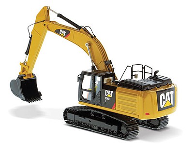 B2B-Replicas Caterpillar 336E H Hybrid Hydraulic Excavator - Assembled - DM High Line Serie Yellow, Black - 1/50 Scale