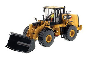 Caterpillar 966M Wheel Loader - Assembled - DM High Line Series Yellow, Black - 1/50 Scale