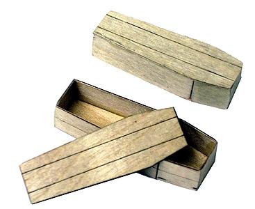 BTS Pinch-Toe Coffin pkg(4) O Scale Model Railroad Building Accessory #13009