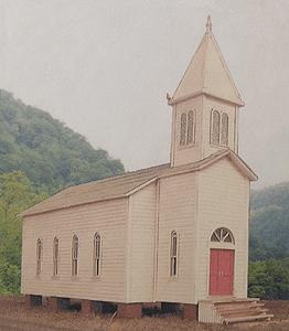 BTS Rural Church O Scale Model Railroad Building #17232