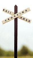 BTS Crossbucks Kit (4) HO Scale Model Railroad Trackside Accessory #23001