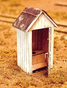 BTS One Holer Outhouse Kit HO Scale Model Railroad Building #23005