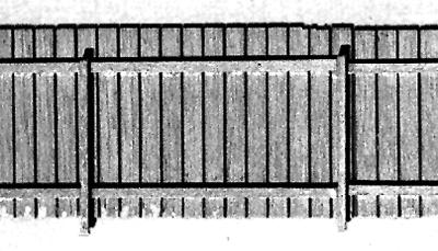 BTS Board Fence - 90 Scale Feet HO Scale Model Railroad Building Accessory #23014