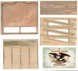 BTS Slatted-Base Wood Billboard - Kit Franz Falk Brewery HO Scale Model Railroad Scenery #23025