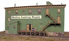 BTS Godfrey Lighting Supply False Front HO Scale Model Railroad Building Accessory #27000 BTS Godfrey Lighting Supply False Front HO Scale Model Railroad Building Accessory #27000