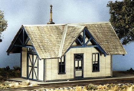 BTS Cabin Creek Series - Flagstop Station 5-1/2 x 2-5/8 HO Scale Model Railroad Building #27400