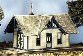 BTS Cabin Creek Series Flagstop Station 5-1/2 x 2-5/8'' HO Scale Model Railroad Building #27400
