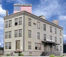 BTS American Flag Company 10 x 5-1/2'' HO Scale Model Railroad Building #28108 BTS American Flag Company 10 x 5-1/2'' HO Scale Model Railroad Building #28108
