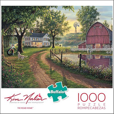 Buffalo-Games Kim Norlien- The Road Home Puzzle (Country Home, Barn, Sunset Scene) (1000pc)