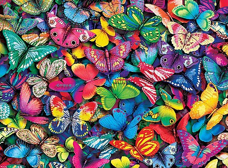 Buffalo-Games Vivid Collection- Butterflies Collage Puzzle (1000pc)