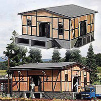 Busch Freight Shed Kit O Scale Model Railroad Building #10050 Busch Freight Shed Kit O Scale Model Railroad Building #10050