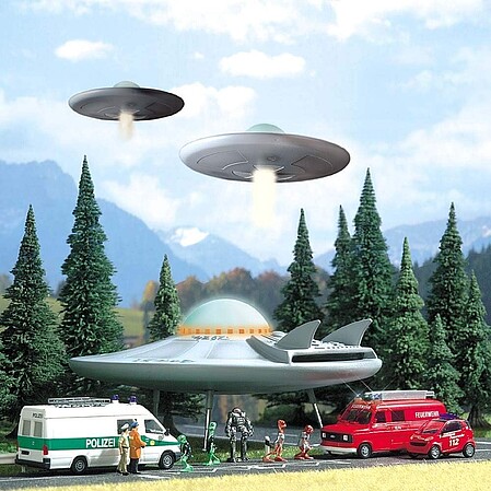 Busch UFO Flying Saucer - Kit HO Scale Model Railroad Vehicle #1010