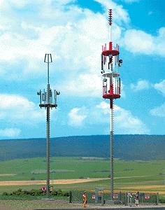 Busch Cell Phone Towers (2) HO Scale Model Railroad Trackside Accessory #1021