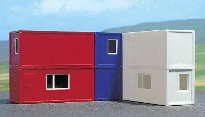 Busch Container Set (6) HO Scale Model Railroad Building #1031