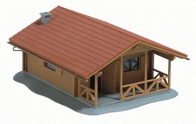 Busch Log Cabin - Kit HO Scale Model Railroad Building #1035