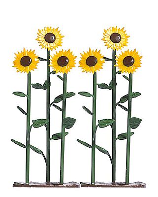 Busch Sunflowers - Kit pkg(18) O Scale Model Railroad Grass Earth #10550