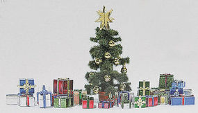 Busch Christmas Gift Set w/Tree HO Scale Model Railroad Scenery #1140