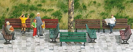 Busch Park Benches pkg(12) HO Scale Model Railroad Building Accessory #1149