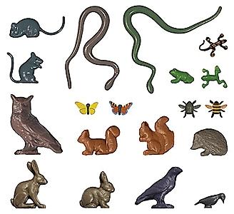 Busch Small Animal Set - pkg(8) HO Scale Model Railroad Figure #1153