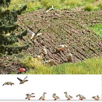 Busch Wild Geese 8 HO Scale Model Railroad Figure #1196 Busch Wild Geese 8 HO Scale Model Railroad Figure #1196