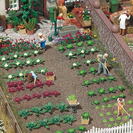 Busch Cabbage & Lettuce - Kit HO Scale Model Railroad Grass Earth #1213