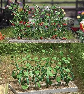 Busch Cucumber & Tomato Plants - Kit HO Scale Model Railroad Grass Earth #1214