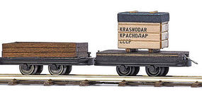 Busch Transport Wagons (2) HO Scale Model Train Freight Car #12207 Busch Transport Wagons (2) HO Scale Model Train Freight Car #12207