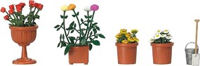Busch Planted Flowerpots & Pail w/Shovel Kit HO Scale Model Railroad Building Accessory #1230 Busch Planted Flowerpots & Pail w/Shovel Kit HO Scale Model Railroad Building Accessory #1230