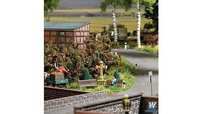 Busch Park Benches/Bushes/Cross HO Scale Model Railroad Building Accessory #1236 Busch Park Benches/Bushes/Cross HO Scale Model Railroad Building Accessory #1236