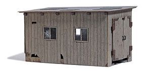 Busch Wood Locomotive Shed Feldbahn Weathered HO Scale Model Railroad Building #12381 Busch Wood Locomotive Shed Feldbahn Weathered HO Scale Model Railroad Building #12381