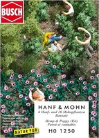 Busch Plants Hemp And Poppy HO Scale Model Railroad Grass Earth #1250 Busch Plants Hemp And Poppy HO Scale Model Railroad Grass Earth #1250